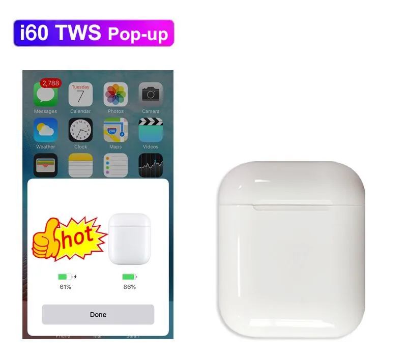 

i60 TWS Pop up Bluetooth Earbuds Touch control Wireless Earphone PK i15 i10 i21 LK TE9 i40 i50 i30 i20 tws PK w1 chip