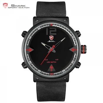 

Bluegray Carpet Shark Men Sport Watch Top Brand Military Black Watches LED Digital Analog Quartz Wristwatch Relogio Clock /SH548
