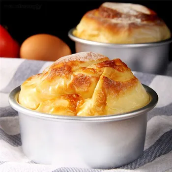 

Anodized Aluminum Alloy Round Cheesecake Mold Chiffon Cake Pan Molds Baking Mould with Removable Push Bottom 2/4/6 Inch