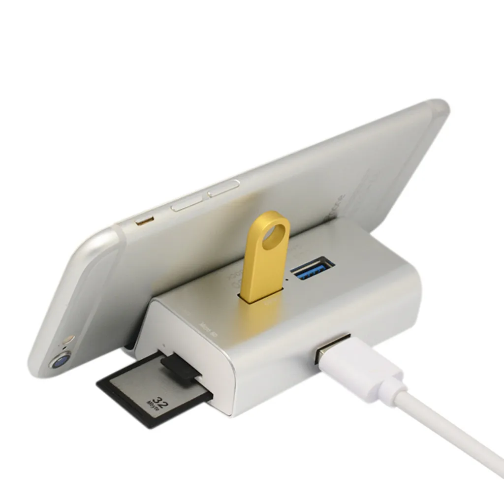 CARPRIE usb-хаб 3 0 Высокоскоростной Usb с SD/TF кардридер концентратор Настольный