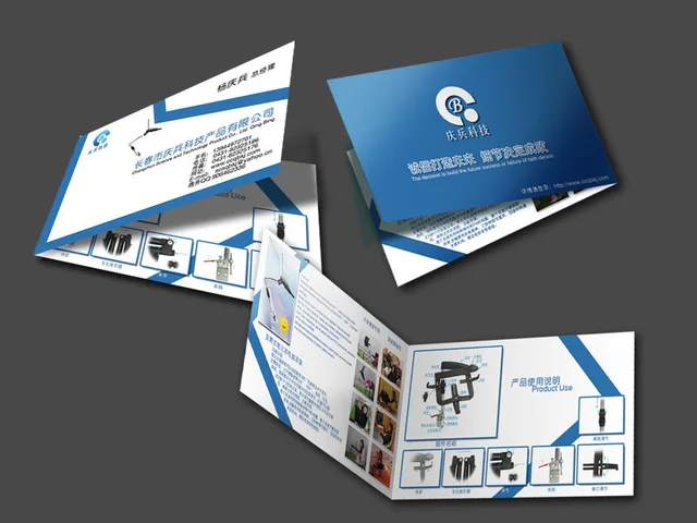 business card half folded full color printed both sides printing