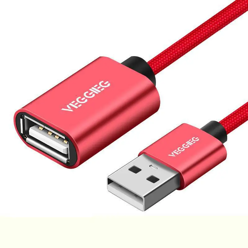 Eighfitech Usb تمديد خط 2.0 الذكور إلى الإناث كابل بيانات لجهاز U القرص اللاسلكية بطاقة الشبكة 0.5 m/1 m /1.5 m