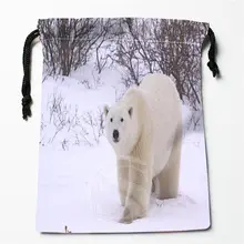 Медведь печатный мешок для хранения 27x35 см Сатиновые сумки со шнурками компрессионный тип сумки Настройка вашего изображения подарки