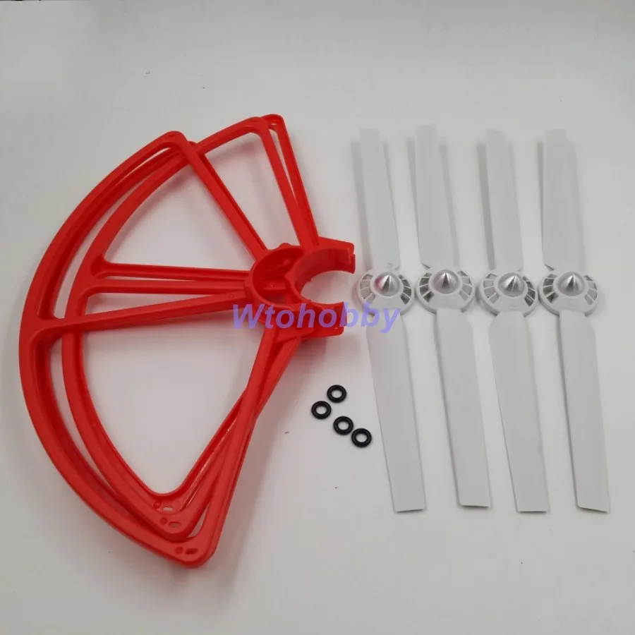 

Nylon Fiber CW CCW Propeller + Propeller Guards Prop Bumper Crash Protector for Yuneec Q500 Frame Red-White