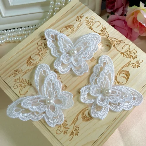 GLace 20 шт./лот ebmroidery бабочка кружево своими руками ремесло аксессуары для ногтей бисера Кружева TX900
