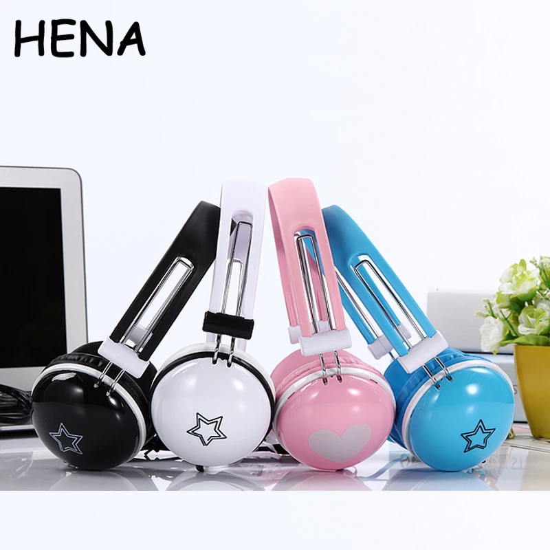 HENA Cute Children Headphone Big Headset Birthday Gift Headphones kid