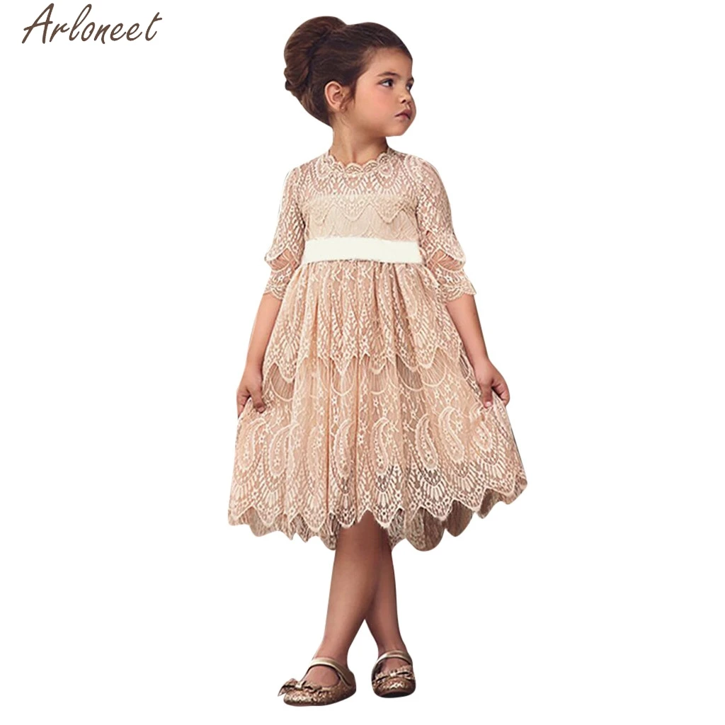 

ARLONEET Toddler Kids Baby Girls Clothes Lace Flower dress girl kids dresses for girls 4 to 5 Party Pageant princess costume