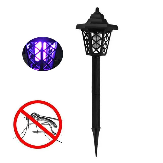 Waterproof Mosquito Lamp Easy to Install Solar Powered LED Light Mosquito Pest Bug Zapper Insect Killer Lamp Outdoor Garden Lawn