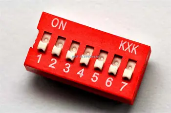 

7P DIP 7 level coding dial switch data-chosen-switches 2.54MM red toggle switch