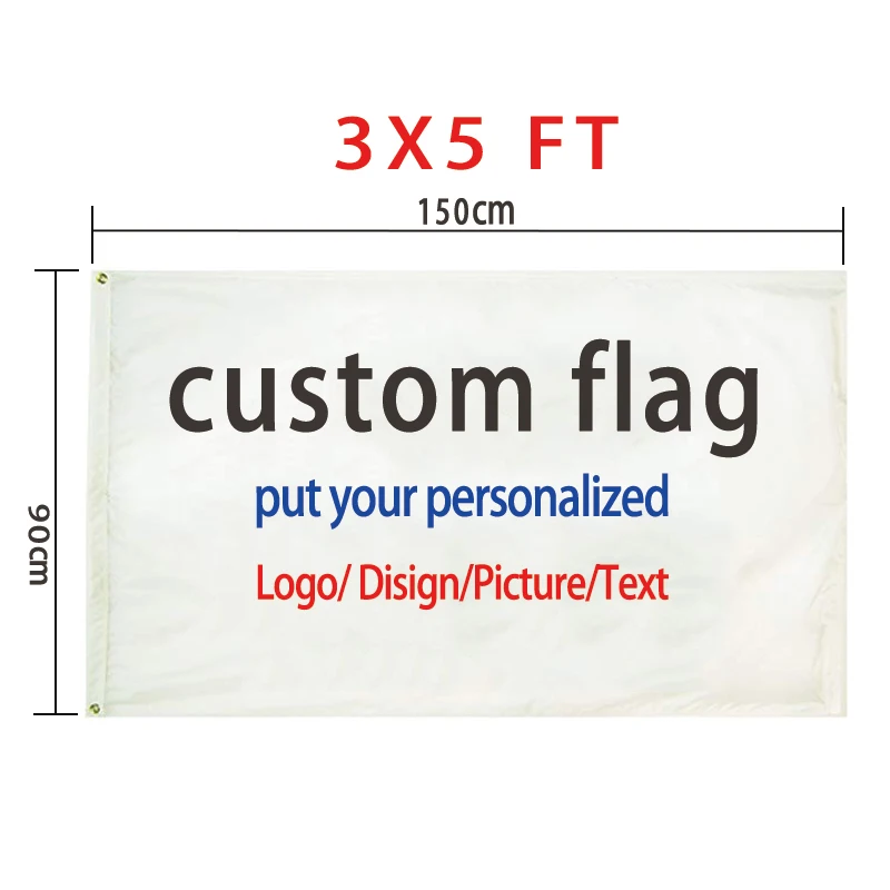

3x5 Feet Custom Outdoor Flag Put Your Personalized Picture or Text Picture or Logo to Custom Flags Gift Garden Banner Wall Dec