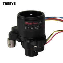 3,0 мегапикселя моторизованный варифокальный 2,8-12 мм cctv объектив 1/2. " для HD камер безопасности, авто ирис, DC зум и фокус, F1.4 D14 крепление