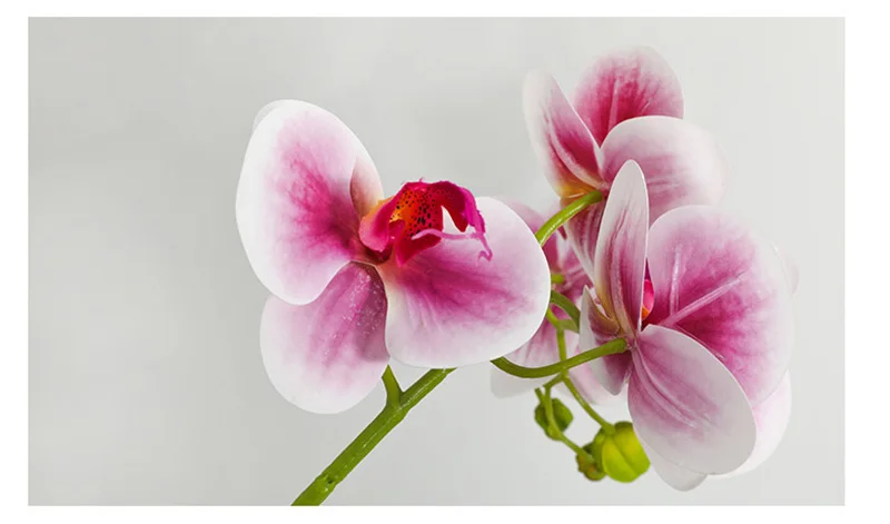 Flone Artificial Silk Fake Flowers 70cm Artificial Butterfly Orchid Flowers Branch Wedding Living room Home Warm Decoration (12)