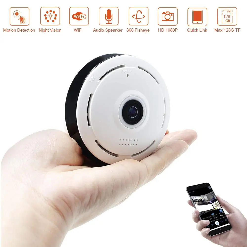 

Uvusee CCTV 1080P 2MP IP Camera Panoramic 360 Degree Indoor Wireless WiFi Surveillance Security Network Camera