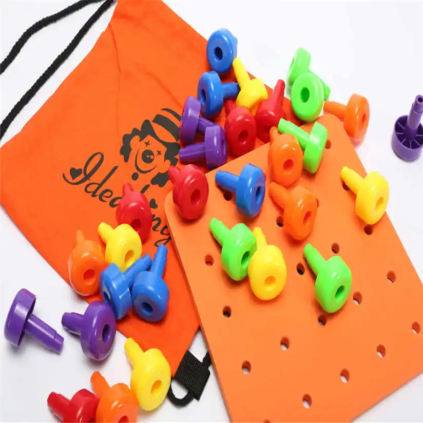 Educational Toy 30PCS Peg Board Set Montessori Therapy Fine Motor Toy