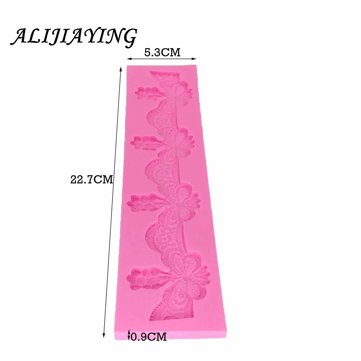 1 шт. длинные кружевные каймы силиконовые формы для помадки бантик украшения торта инструменты для украшения торта Onlay border Embosser плесень D1286