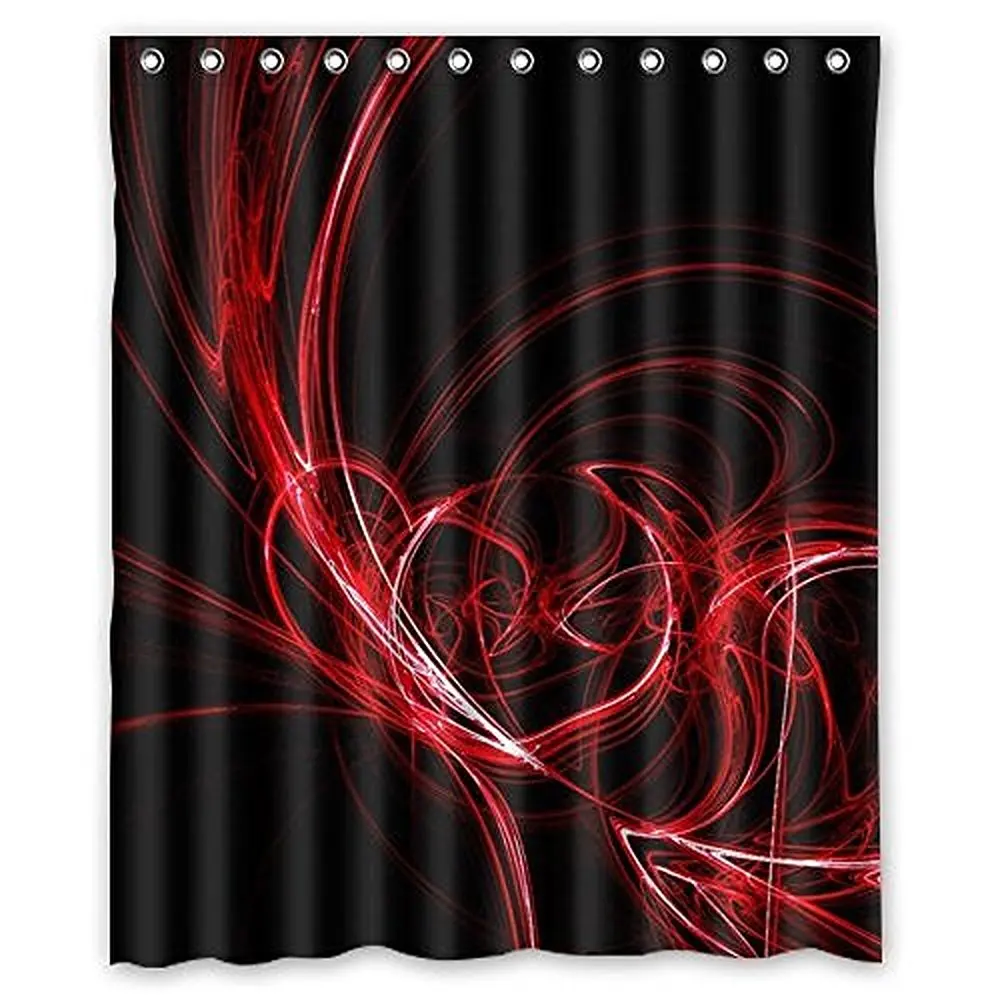 i manggo abstrak lingkaran garis merah hitam latar belakang wallpaper tirai mandi mandi 72 inch di shower tirai dari rumah taman aliexpress com alibaba