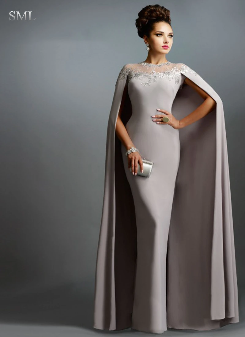 light gray mother of the bride dress