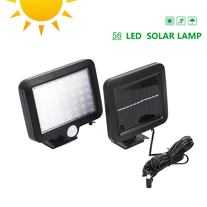 

IVYSHION 56 LED Outdoor Solar Wall Light PIR Motion Sensor Solar Lamp Waterproof Infrared Sensor Garden Light