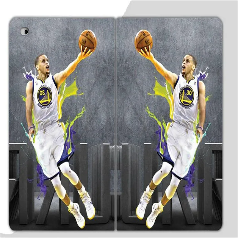 Unique Basketball star Stephen Curry pattern leather cover for ipad air