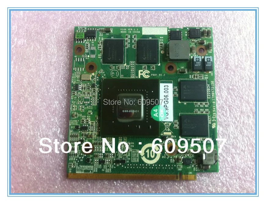 

Geforce 9600M GS video card G96-600-C1 Graphics Cards VG.9PG06.003 ,DDR2 512MB MXMII 128Bit VGA card for Acer