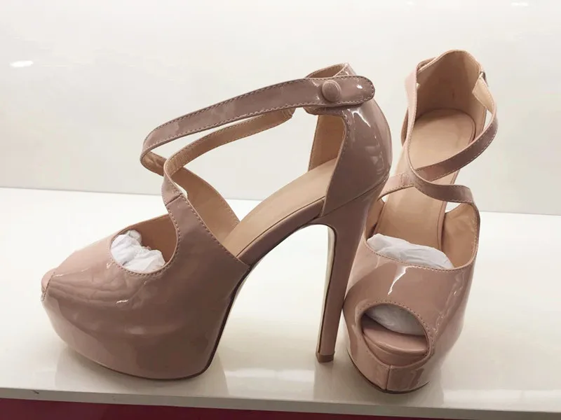 nude wide width heels