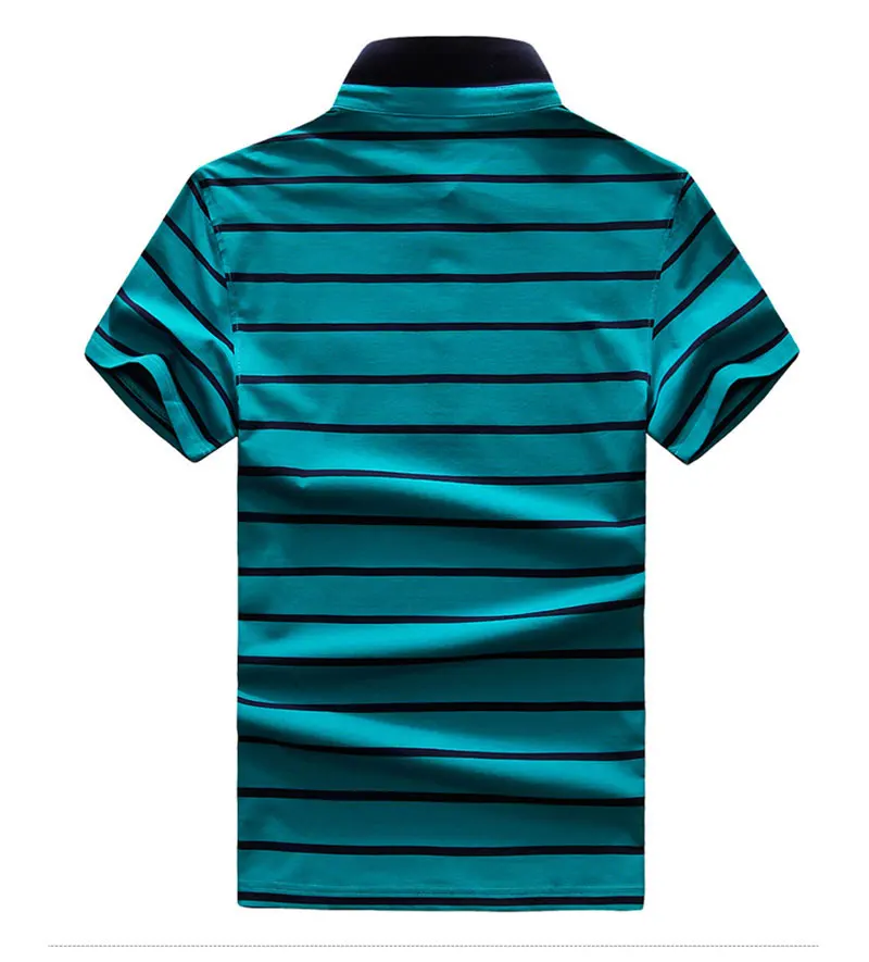 JEEP Brand Men's Polo Shirts Short Sleeve Loose Summer Pinstripe Men Fashion Cotton Man High Quality Smart Casual Straight Tops (5)