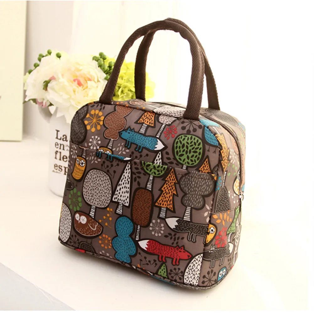 lunch bags portable 32X22X10cm women Thermal Insulated Tote Picnic Lunch Cool Bag Cooler Box Handbag Pouch for students