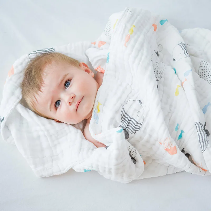 Плотные супер мягкие пеленки для новорожденных, детское одеяло, бамбуковое хлопковое муслиновое пеленание для детей, детское постельное белье, банное полотенце, фото