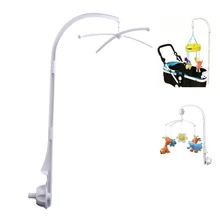 Baby Toys White Rattles Bracket Set Baby Crib Mobile Bed Bell Toy Holder Arm Bracket Wind-up Music Box baby rattles bracket set diy hanging baby crib mobile bed bell toy rotary holder arm bracket with clockwork movement music box