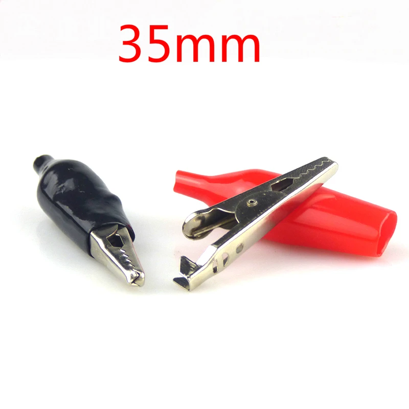 35mm Metal Alligator Clip Test Probe Plastic Boots 20pcs For G98