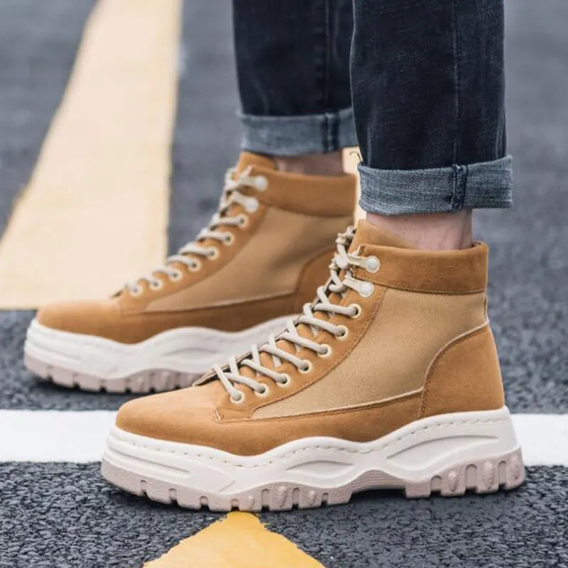 mens canvas ankle boots