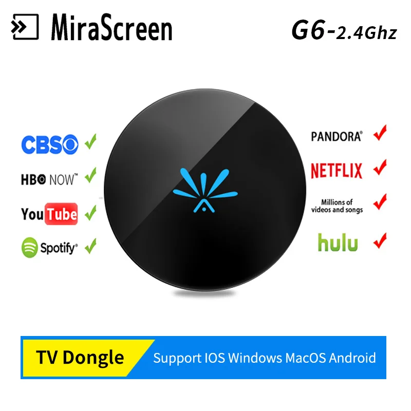 

Mirascreen G6 Wifi Display TV Dongle miracast AirPlay for ios MINI PC Android TV stick for apple ios VS AnyCast netflix hulu tv