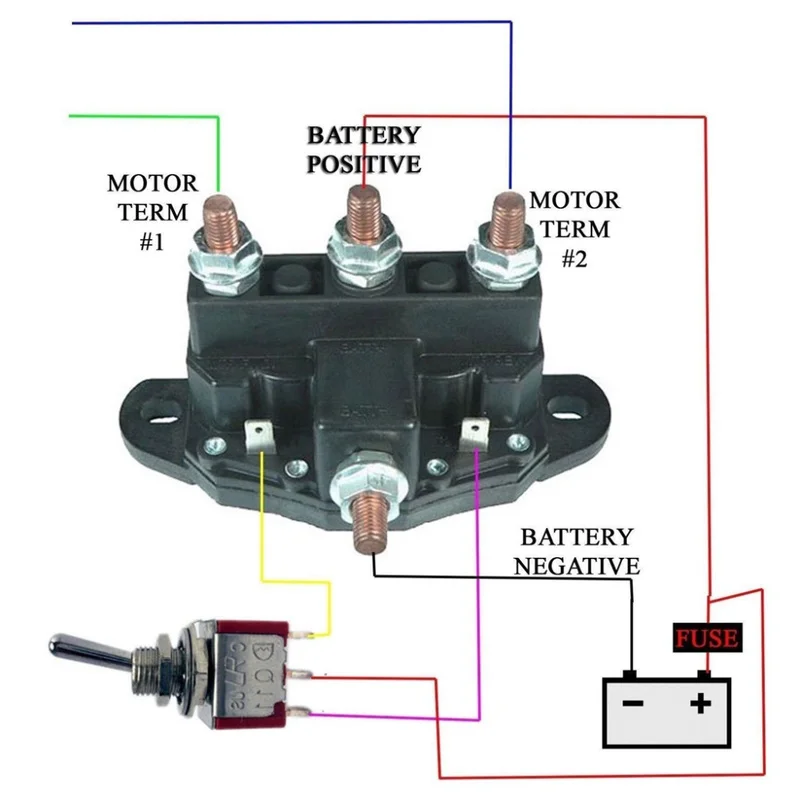 Автоматический контактор реле лебедки двигатель Реверсивный соленоидный переключатель автомобильные аксессуары 6 терминалов 12 В реверсивная полярность части интерьера
