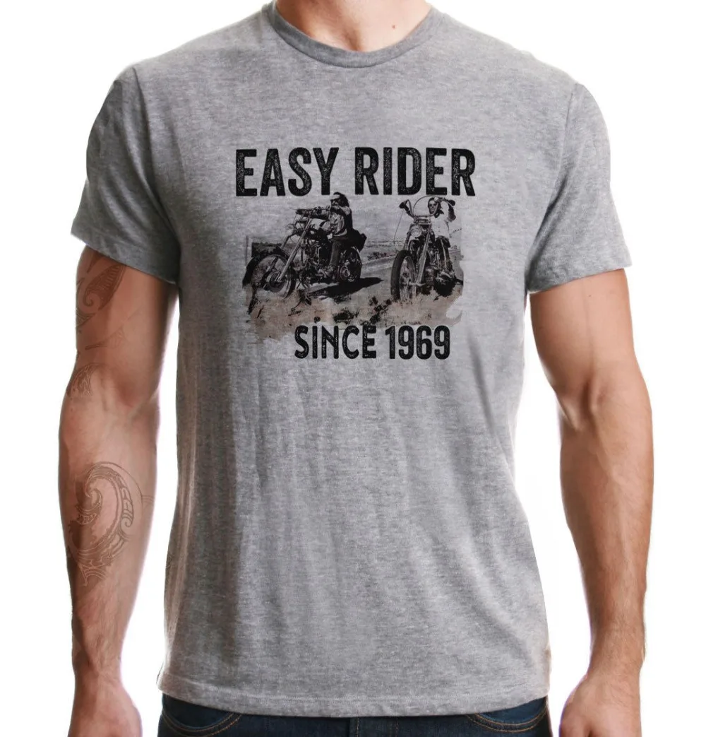 Мужские классические винтажные байкерские футболки Easy Rider хит продаж 2019 |