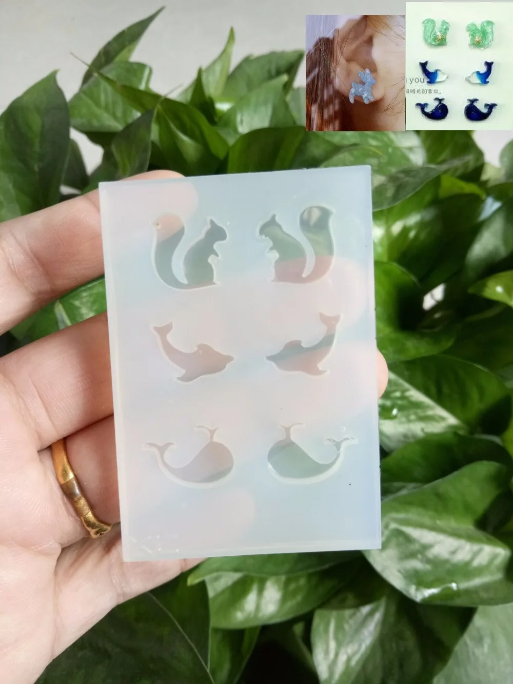 Multi Design Women Clear Silicone Mold For Making Jewelry Stud Earrings