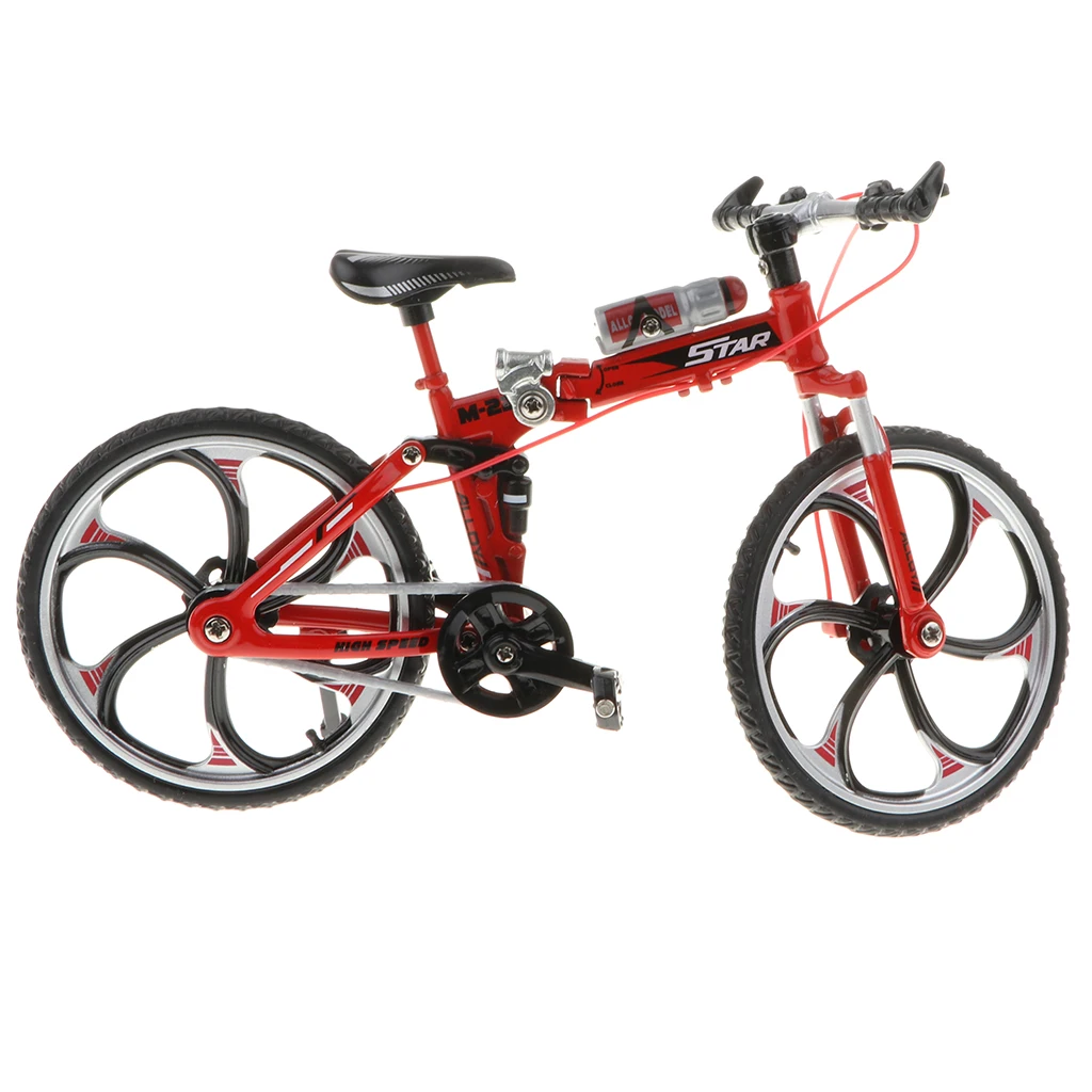 1:10 Scale Alloy Bicycle Velodrome Mountain Foldable Bike Model Crafts Racing Cycling Toy Home Decoration Birthday Gifts - Red 1:10 Scale Alloy Bicycle Velodrome Mountain Foldable Bike Model Crafts Racing Cycling Toy Home Decoration Birthday Gifts - Red
