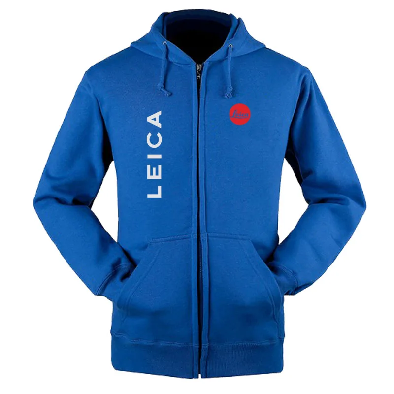 

HOT SALE Leica logo zipper Hoodies High Quality Hooded Sweatshirt Men /Women Zipper Hoodie Casual Brand Clothing