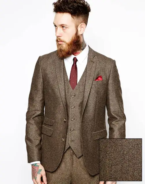 brown coat pant Suit 3 Piece Suits Brown  Go