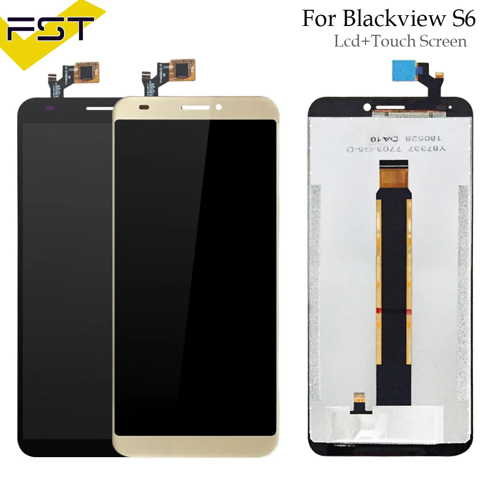 ЖК дисплей для Blackview S6 с сенсорным экраном 100% протестированный экран дигитайзер в