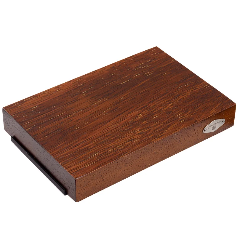 Luxury Design Holder 1 Cigar1 solid  wooden Cigar Ashtray W/ Original Box good dark brown