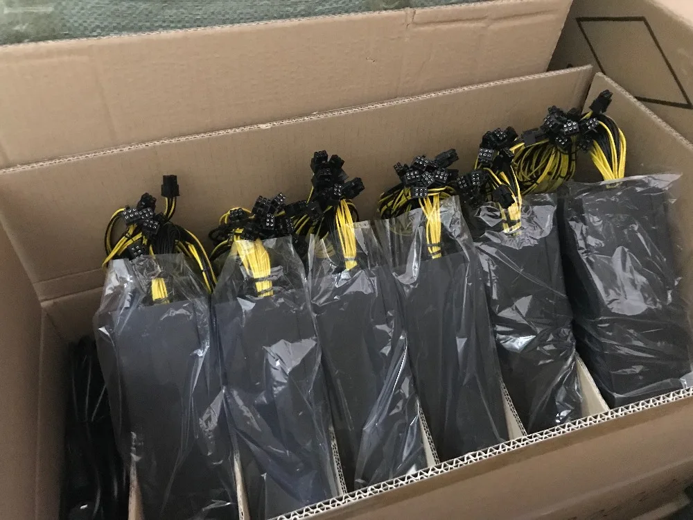 Спот! S7 S9 L3 + 12V 2000W PSU 6 шт BTC Шахтерская машина сервер майнинговая плата источник