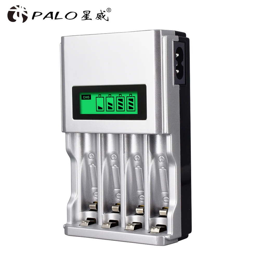 1.2V 4 slots AA AAA NIMH nicd quick charge battery charger with LCD