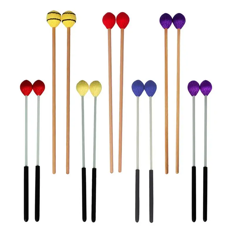 

1 Pair Percussion Instrument Piano Hammer Professional Xylophone Marimba Hammer Lightweight Knocking Handle Rubber Accessories