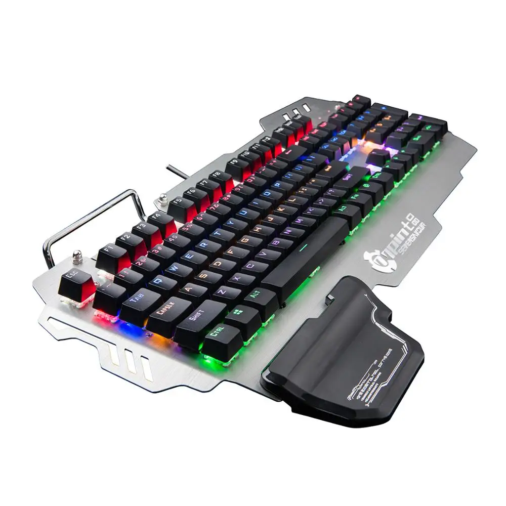 Mechanical Gaming Keyboard USB Wired 104 Keys Blue Switch LED Backlight Game Keyboard For PC Tablet Desktop