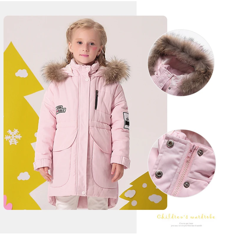 Детская зимняя куртка; теплое пальто с капюшоном для девочек; дизайн г.; модная повседневная верхняя одежда с хлопковой подкладкой; парка; детская одежда