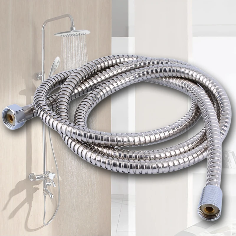 1xBathroom 80cm Stainless Steel Heater Water Shower Head Pipe Tube Flexible Hose