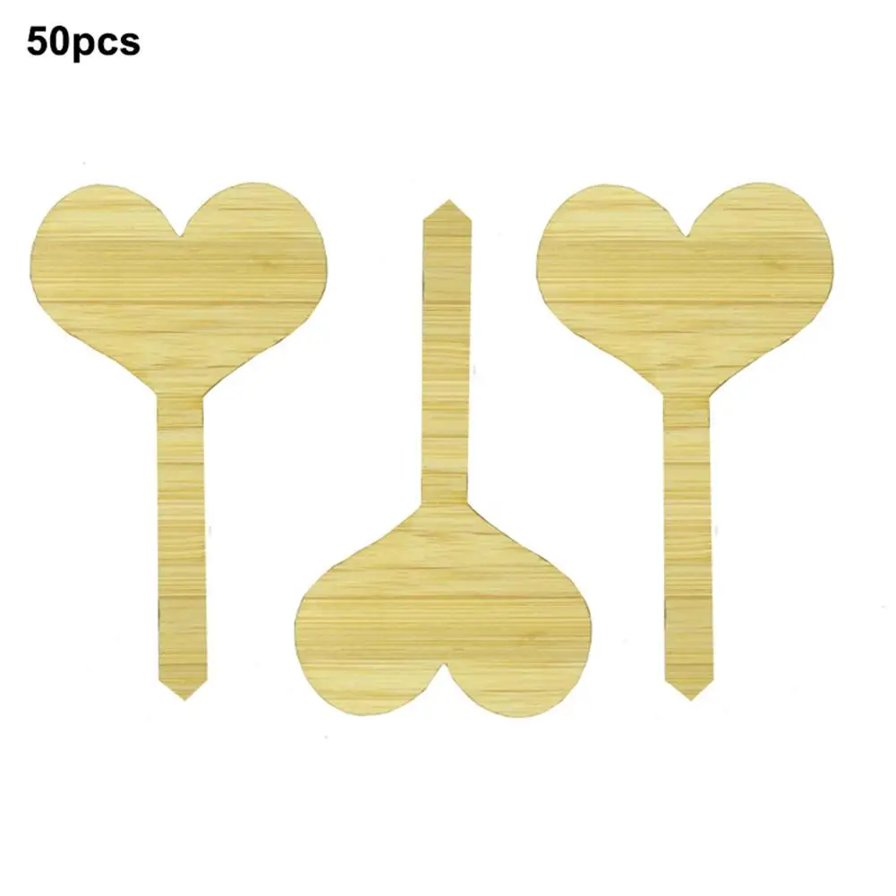 

50PCS Bamboo Flower Card Plant Label Multi-Meat Horticultural Plant Signage Landscape Sign