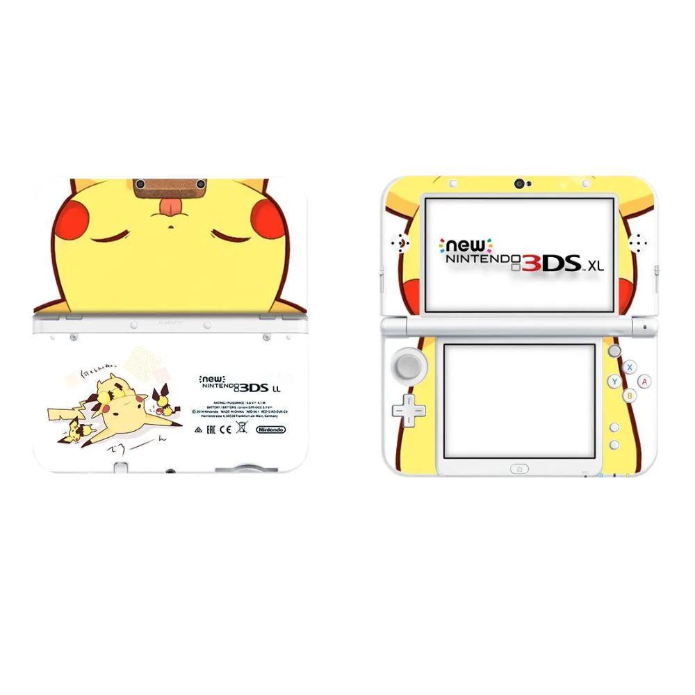 Виниловая наклейка Pokemon Go Pikachu для нового 3DS XL Skins, виниловая Защитная Наклейка s для нового 3DS LL