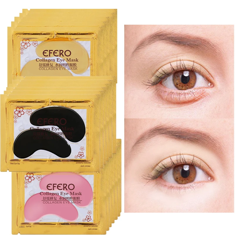 

efero Crystal Collagen Eye Mask Gel Anti Aging/Dark Circles/Puffiness/Wrinkles Moisturizing Eye Masks Gel Eye Pads 30pcs=15Pair