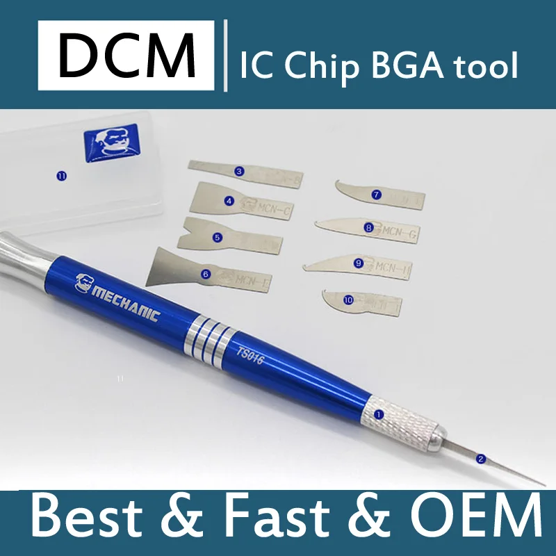 

DCM High quality phone BGA IC Chip Repair Blade CPU Remover for iphone Logic Board NAND Flash Repair Tool Kit